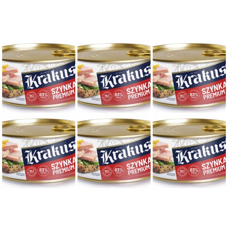 KONSERWA SZYNKA PREMIUM 300G KRAKUS !! X6 SZT !!