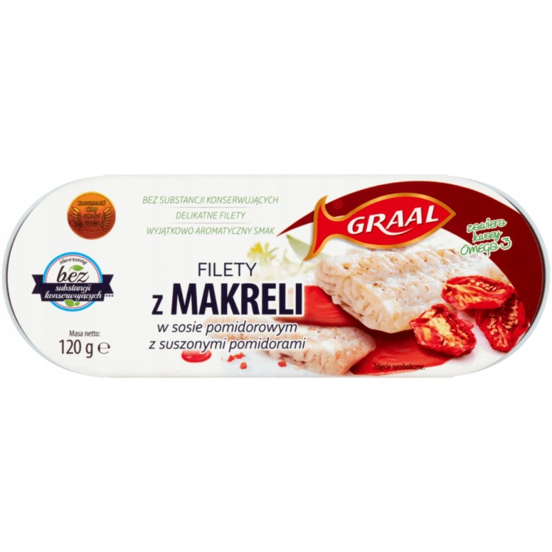 Filety z makreli z suszonymi pom. 120 g Graal