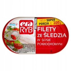 FILETY ZE ŚLEDZIA W SOSIE POM. 300G ERA RYB X3 SZT