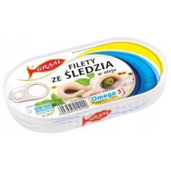 Filety ze śledzia w oleju 170g Graal