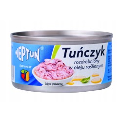 TUŃCZYK ROZDROBNIONY W OLEJU ROŚ. 185G NEPTUN