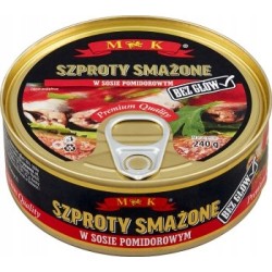 Szproty smażone w sosie pomidorowym 240g MK