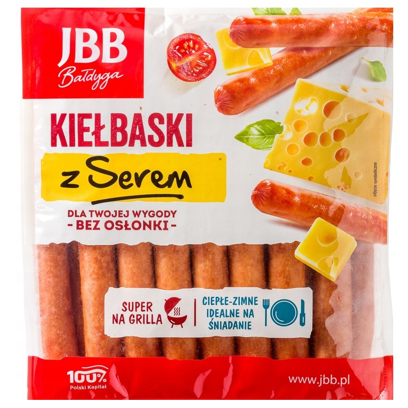 KIEŁBASKI Z SEREM 800G JBB