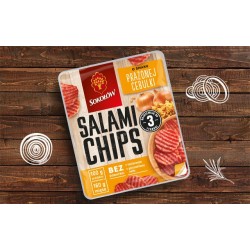 SALAMI CHIPS PRAŻONA CEBULKA 60G SOKOŁÓW