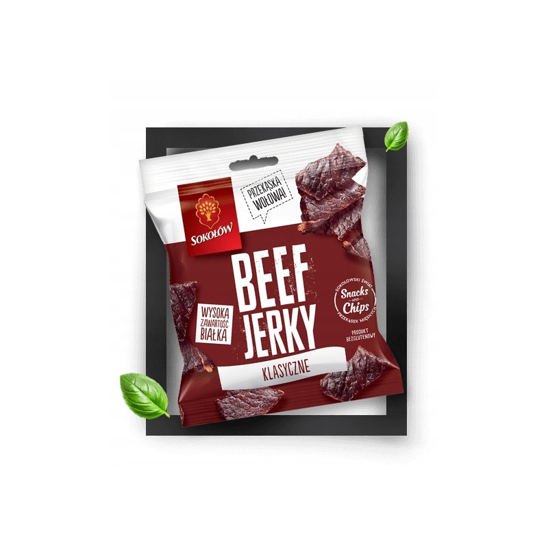 BEEF JERKY SUSZONA WOŁOWINA 25G SOKOŁÓW