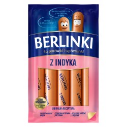 PARÓWKI BERLINKI Z INDYKA 250G