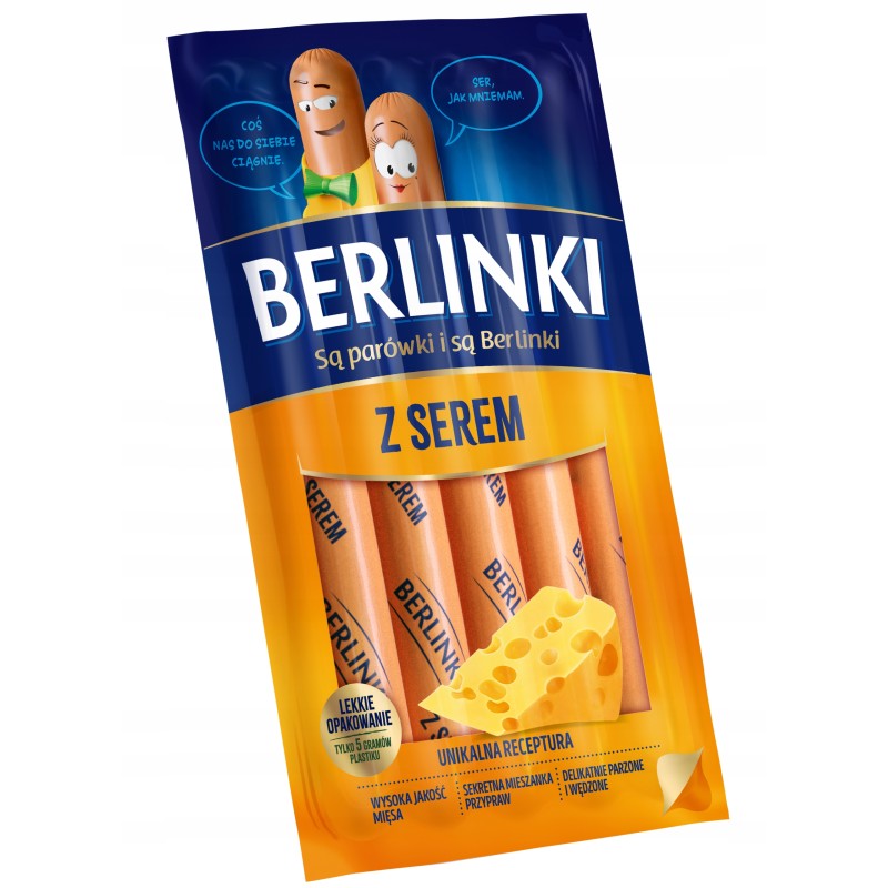 PARÓWKI BERLINKI Z SEREM 250G