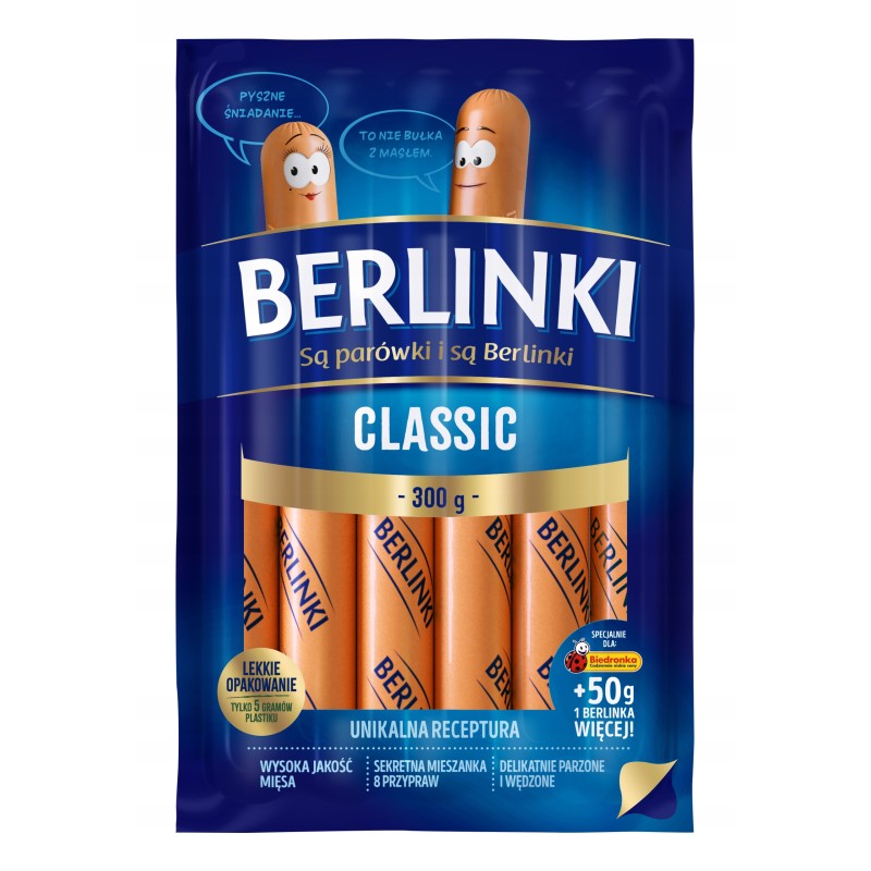 PARÓWKI BERLINKI CLASSIC 250G