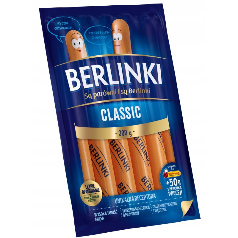 PARÓWKI BERLINKI CLASSIC 250G