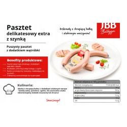 PASZTET DELIKATESOWY EXTRA Z SZYNKĄ 250G JBB