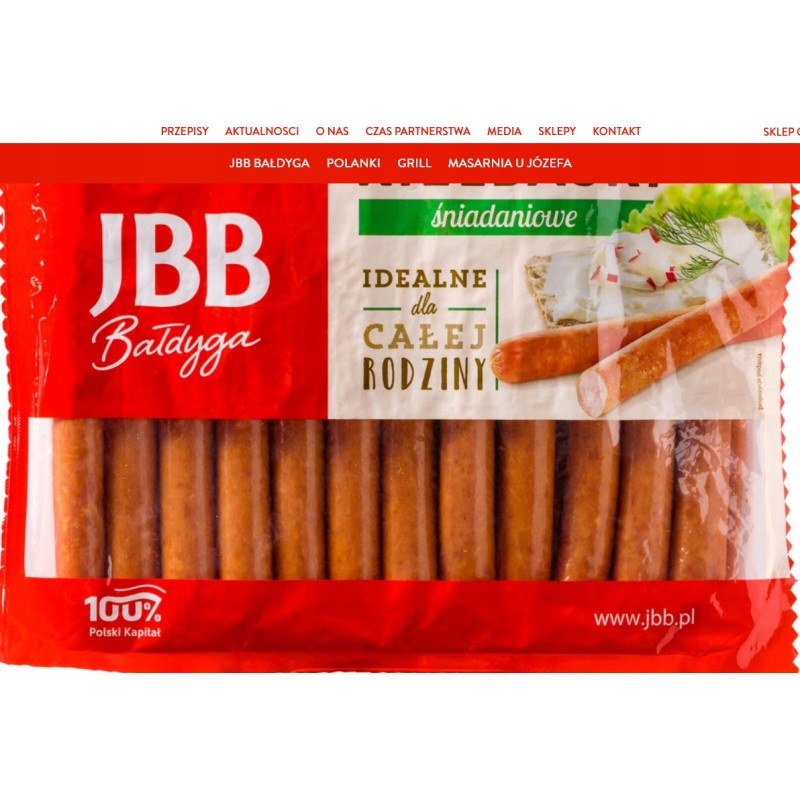 KIEŁBASKI ŚNIADANIOWE 750G JBB