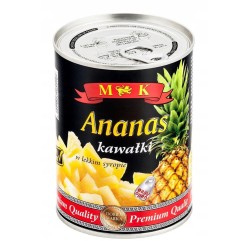 ANANAS KAWAŁKI W LEKKIM SYROPIE 565G MK