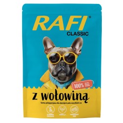 NOWOŚĆ! KARMA DLA PSA Z WOŁOWINĄ RAFI CLASSIC 400G SASZETKA