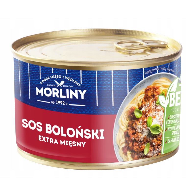 !!NOWOŚĆ!! SOS BOLOŃSKI EKSTRA MIĘSNY 400G MORLINY