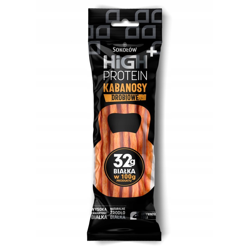 !!!NOWOŚĆ!!! KABANOSY DROBIOWE HIGH PROTEIN 60G SOKOŁÓW