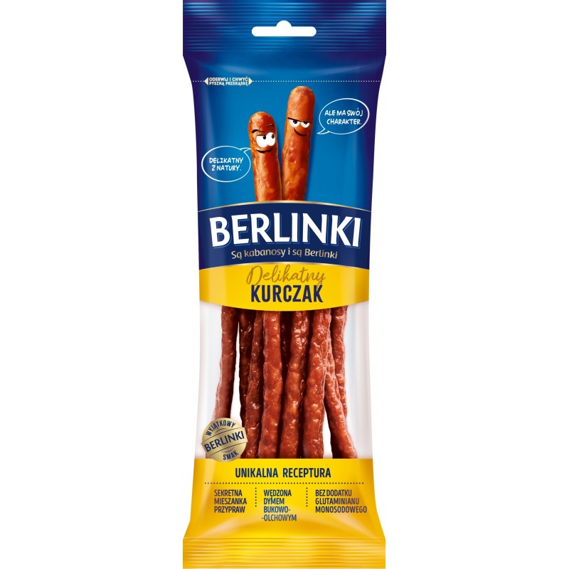 KABANOSY KURCZAK DELIKATNY 85G BERLINKI