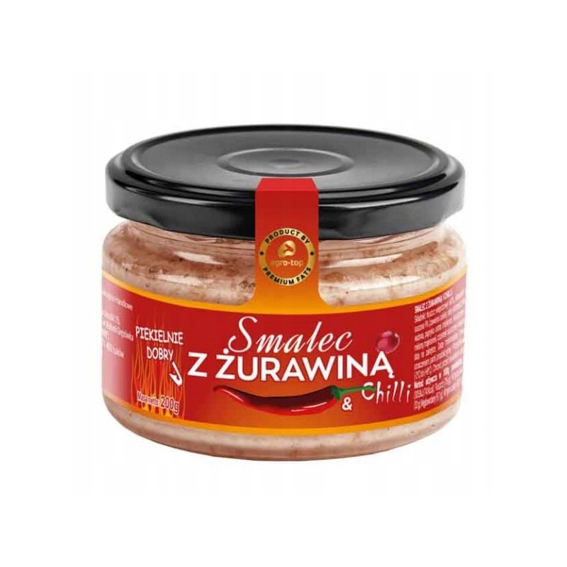 Smalec z żurawiną i Chilli PIEKIELNIE DOBRY Agro-Top 200 g