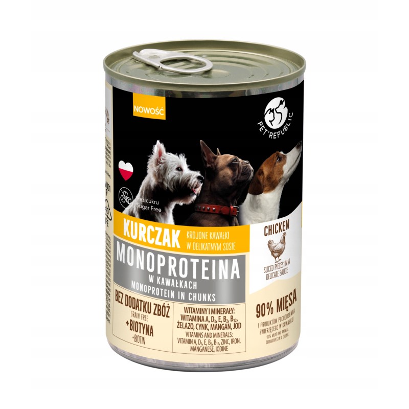 KARMA DLA PSA MONOPROTEINOWA 400G KURCZAK PET REPUBLIC