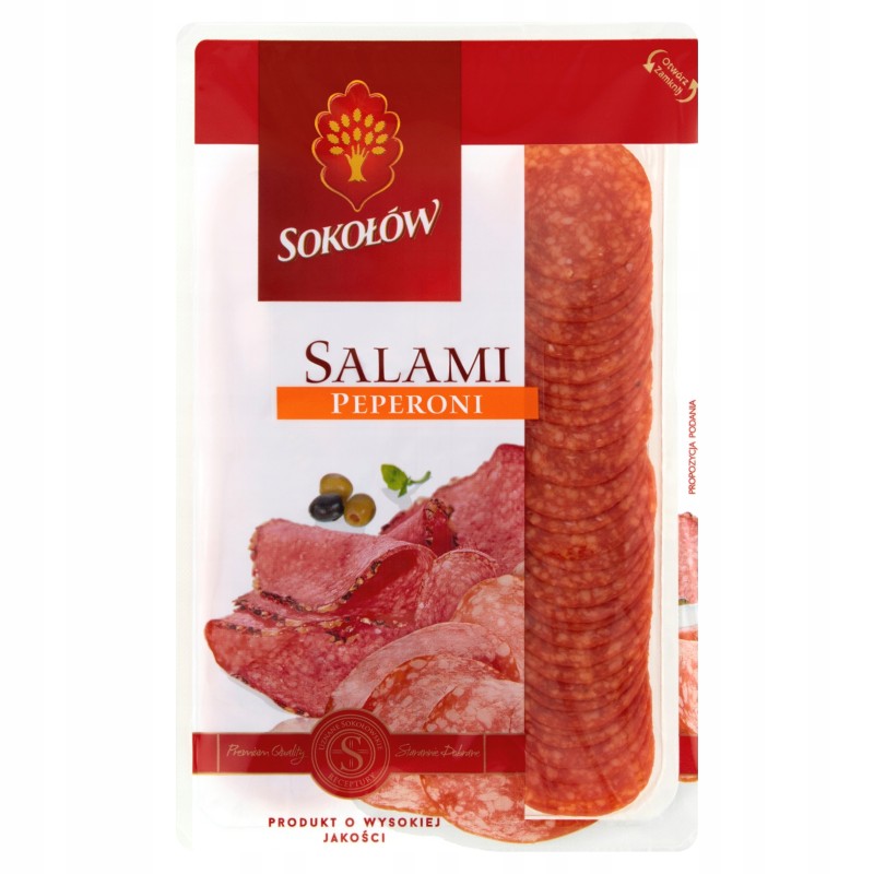 SALAMI PEPERONI 100G SOKOŁÓW