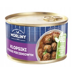 KLOPSIKI W SOSIE PIECZENIOWYM 400G MORLINY