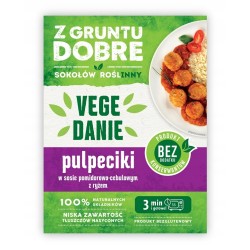 PULPECIKI w sosie pom.-ceb. z ryżem GOTOWE VEGE DANIE 360G SOKOŁÓW