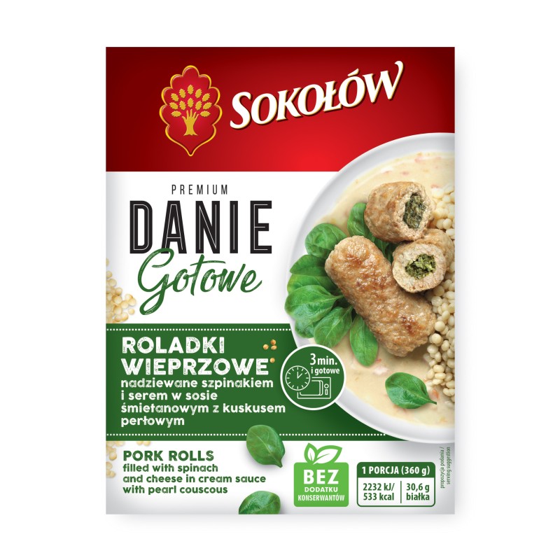 ROLADKI WIEPRZOWE DANIE GOTOWE 360G SOKOŁÓW NOWOŚĆ